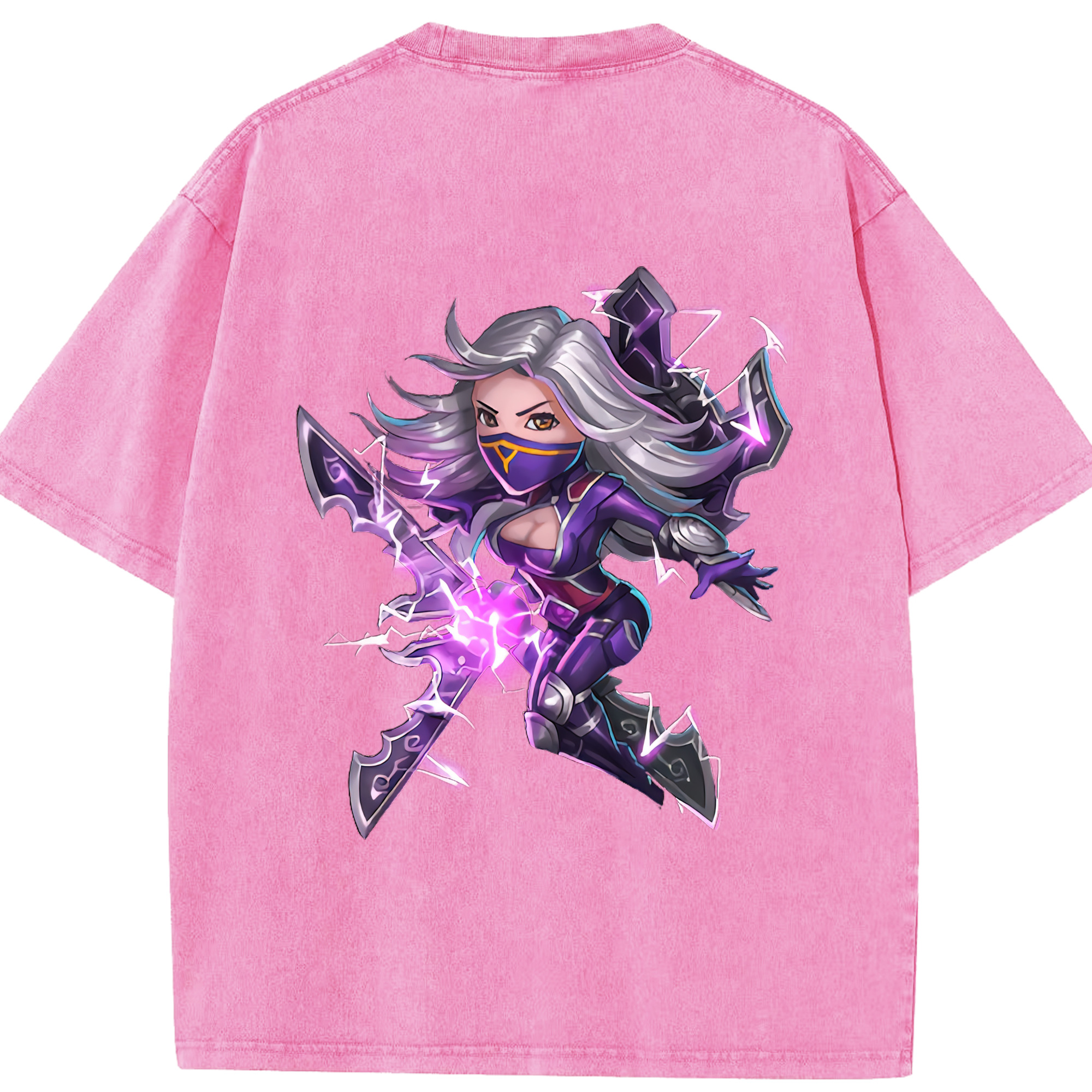 リーグ・オブ・レジェンド League of Legends LOL 綿100% ヴィンテージ風 半袖Tシャツ（背面プリント）